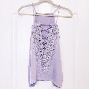 DO + BE Silky Lavender Tie Up Tank